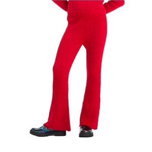 Art Class Dark Red Flare Leg Elastic Waist Cozy Pants -- Size Large 10/12